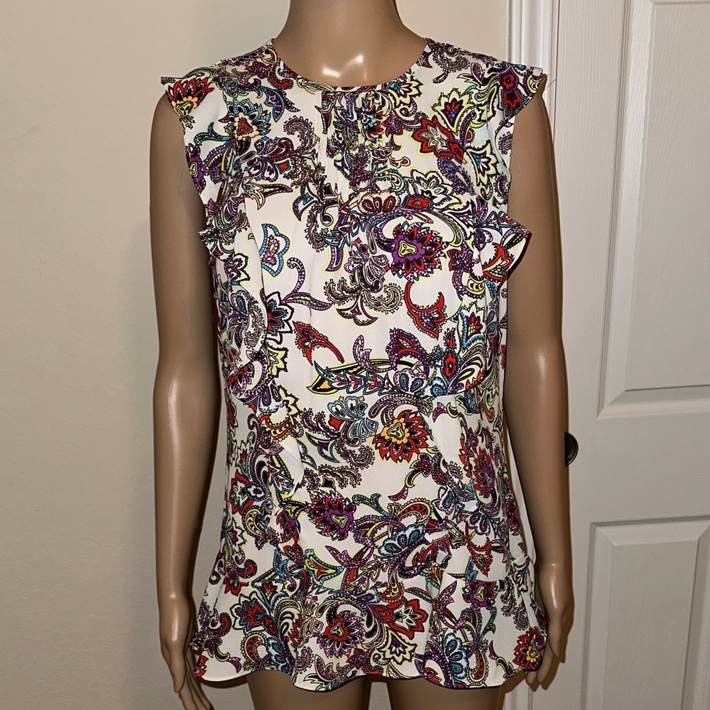 Banana Republic Multicolor Paisley Blouse Size Small.